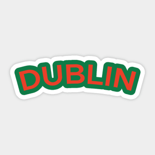 Dublin City Typography Sticker